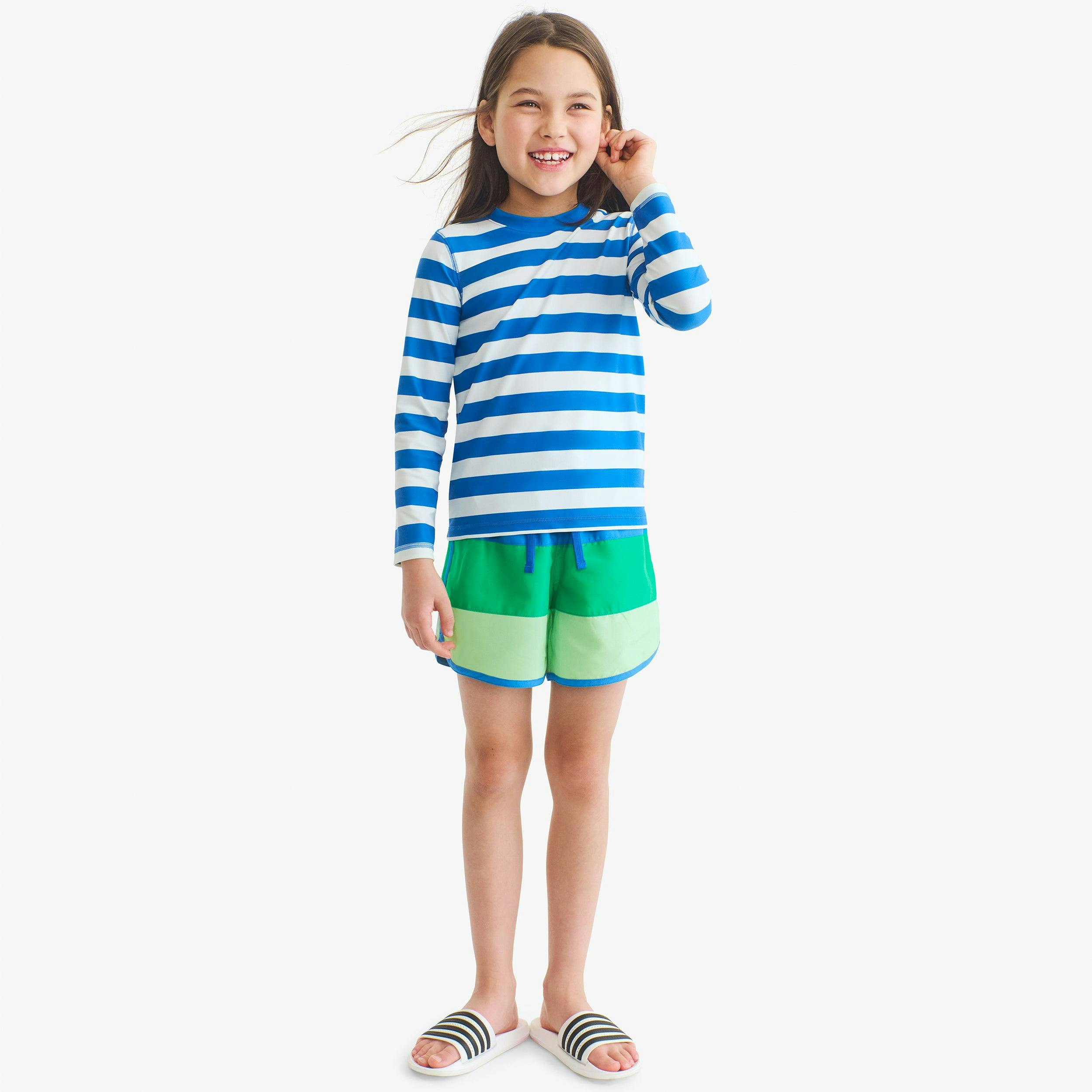 Kids color block board short