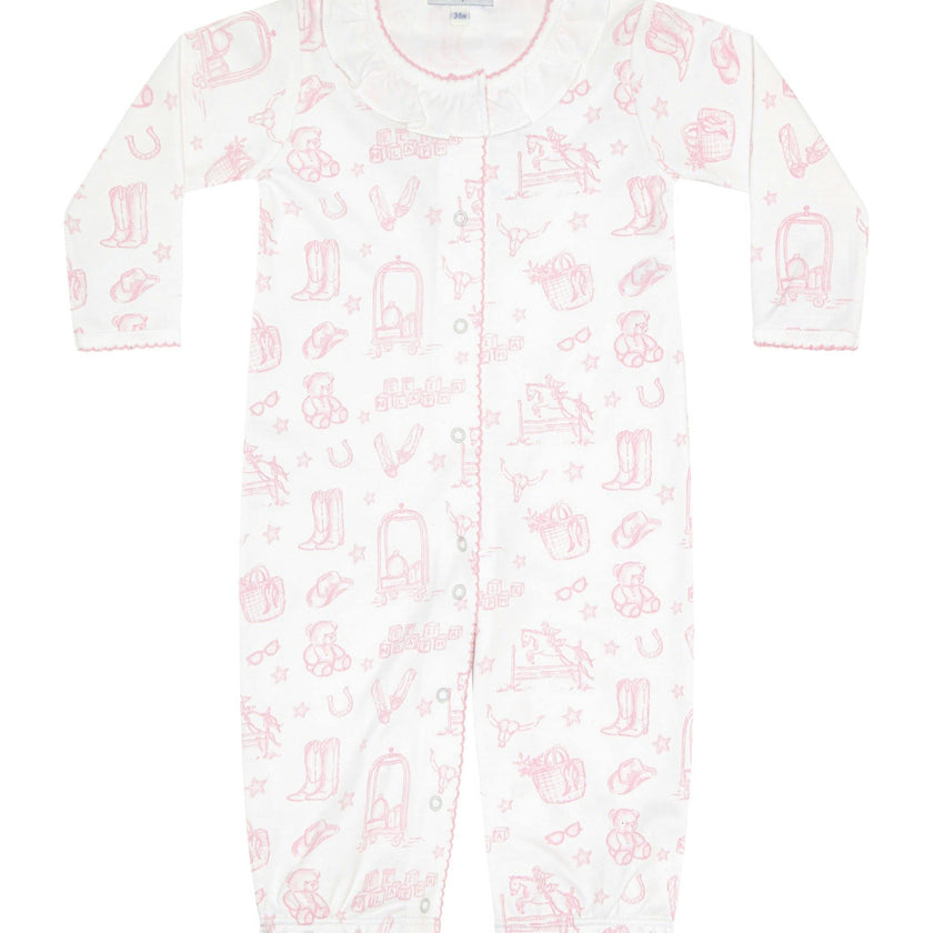 Pink Lone Star Toile Converter Gown