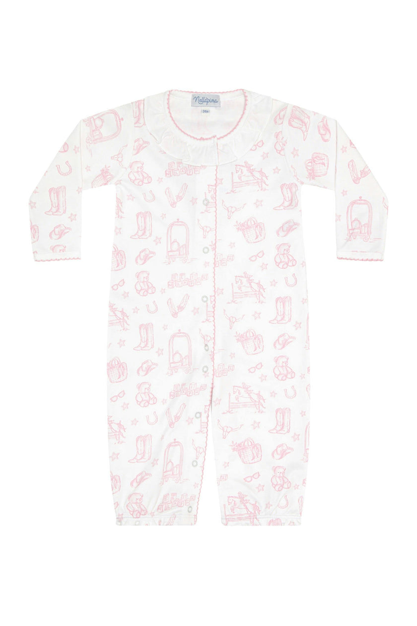 Pink Lone Star Toile Converter Gown