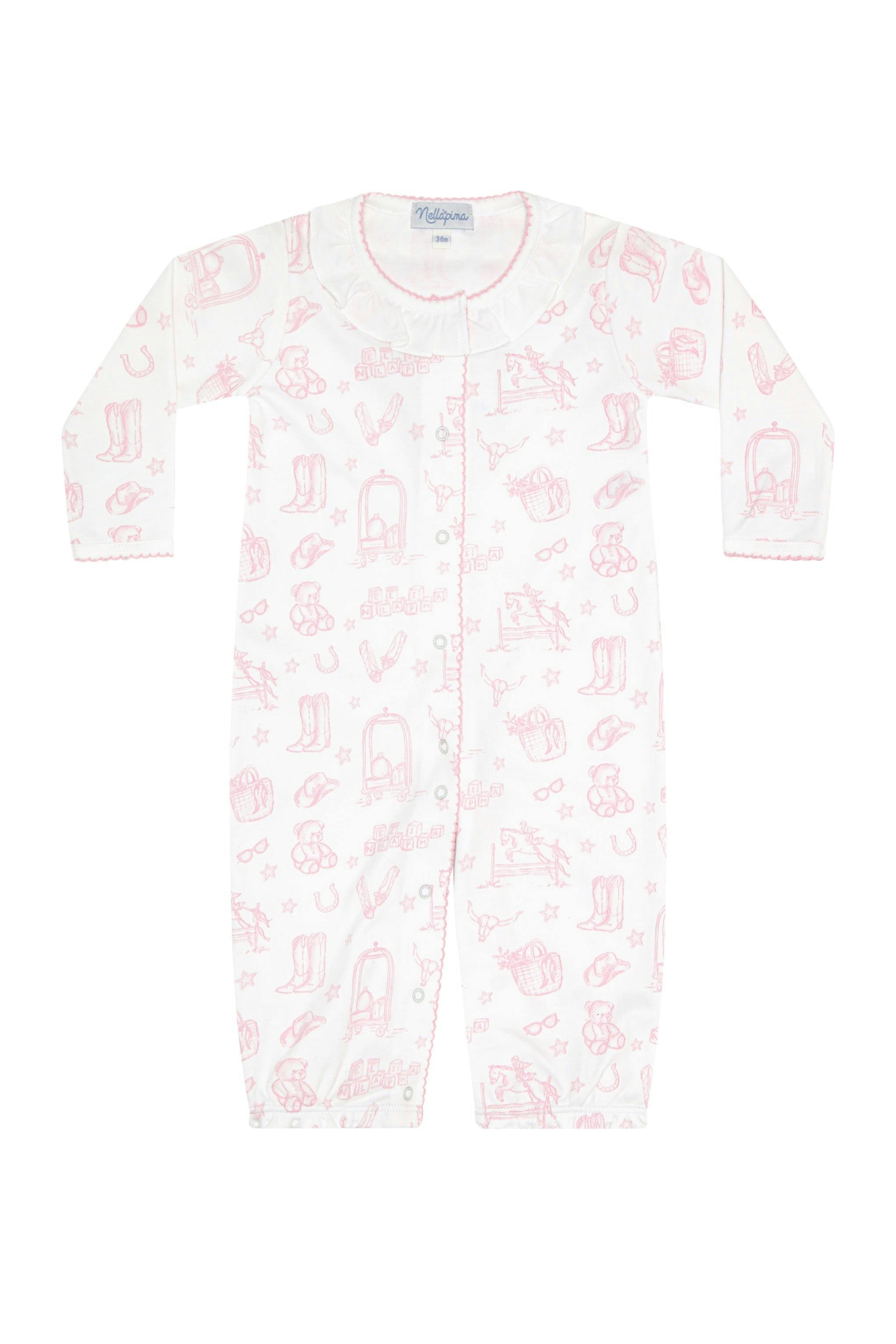 Pink Lone Star Toile Converter Gown