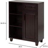 Catalina Wooden Floor Cabinet with Storage Drawer