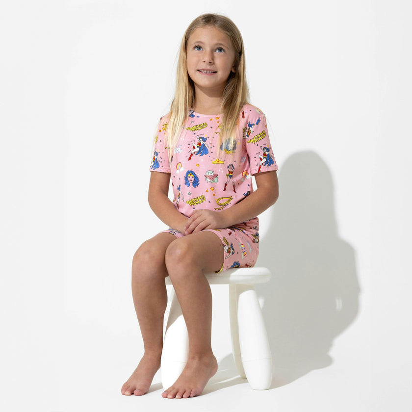 Wonder Woman Bamboo Kids Pajama Short Set