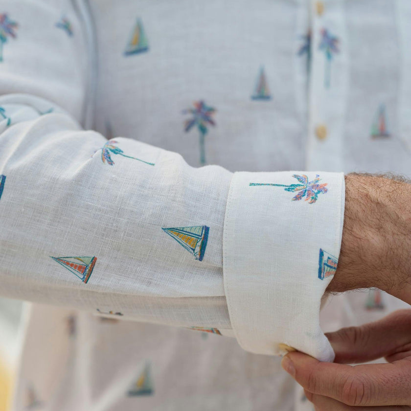 The Yacht Club - Long Sleeve Linen Shirt