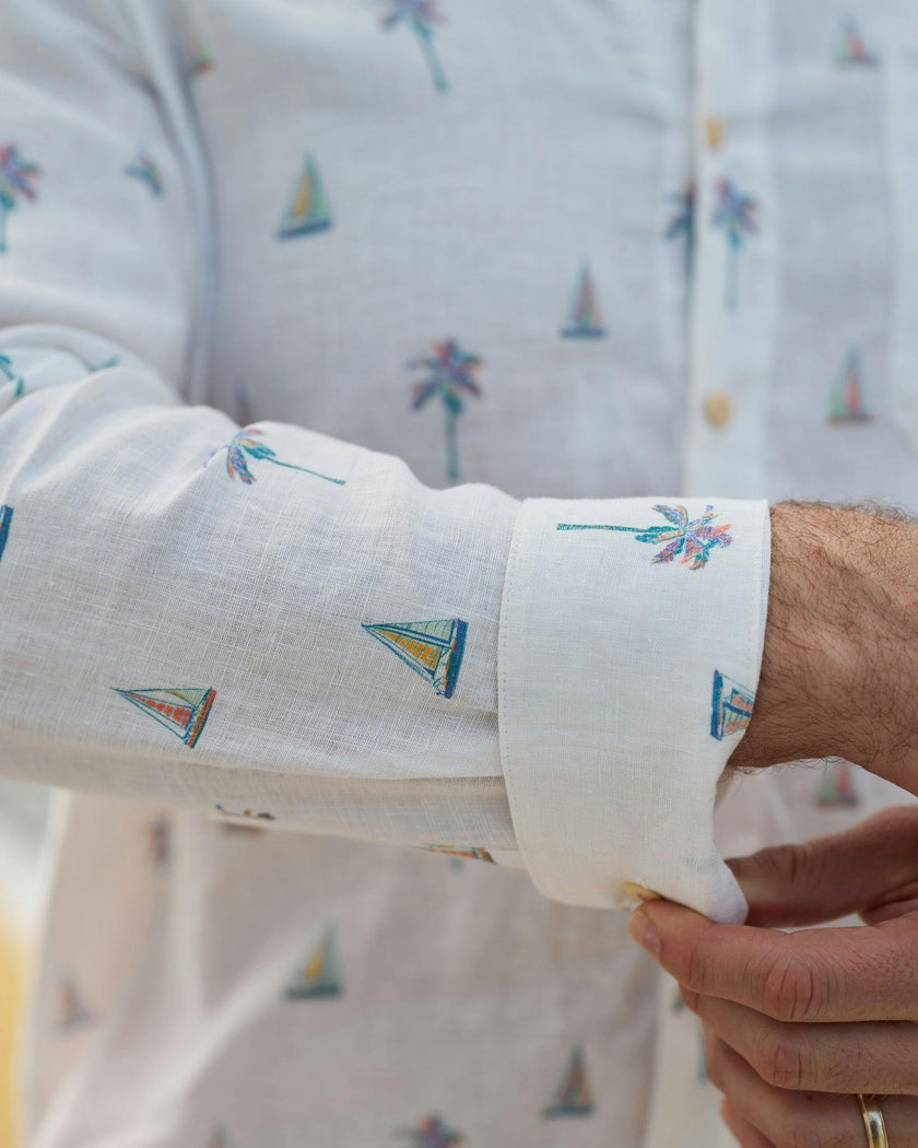 The Yacht Club - Long Sleeve Linen Shirt