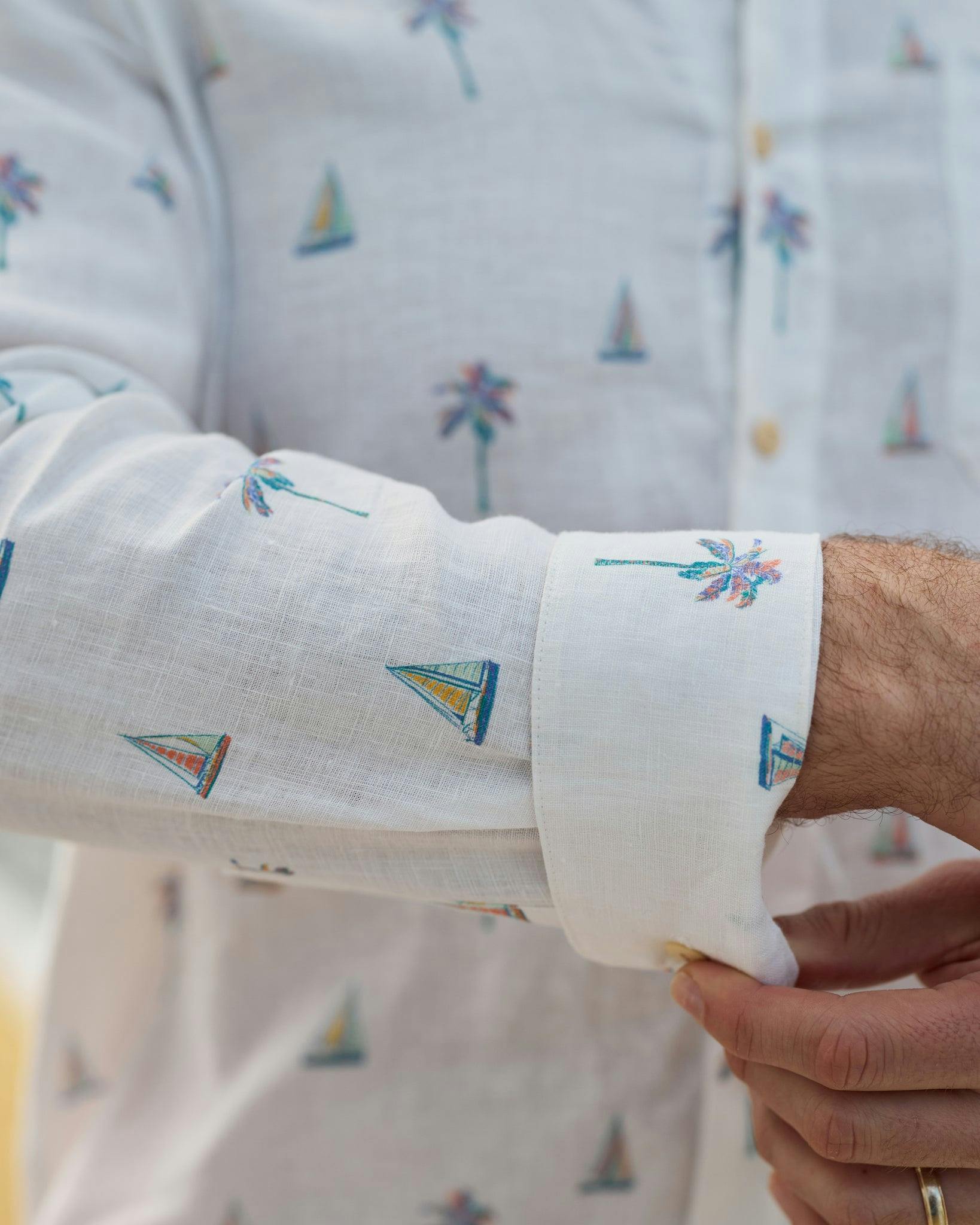 The Yacht Club - Long Sleeve Linen Shirt