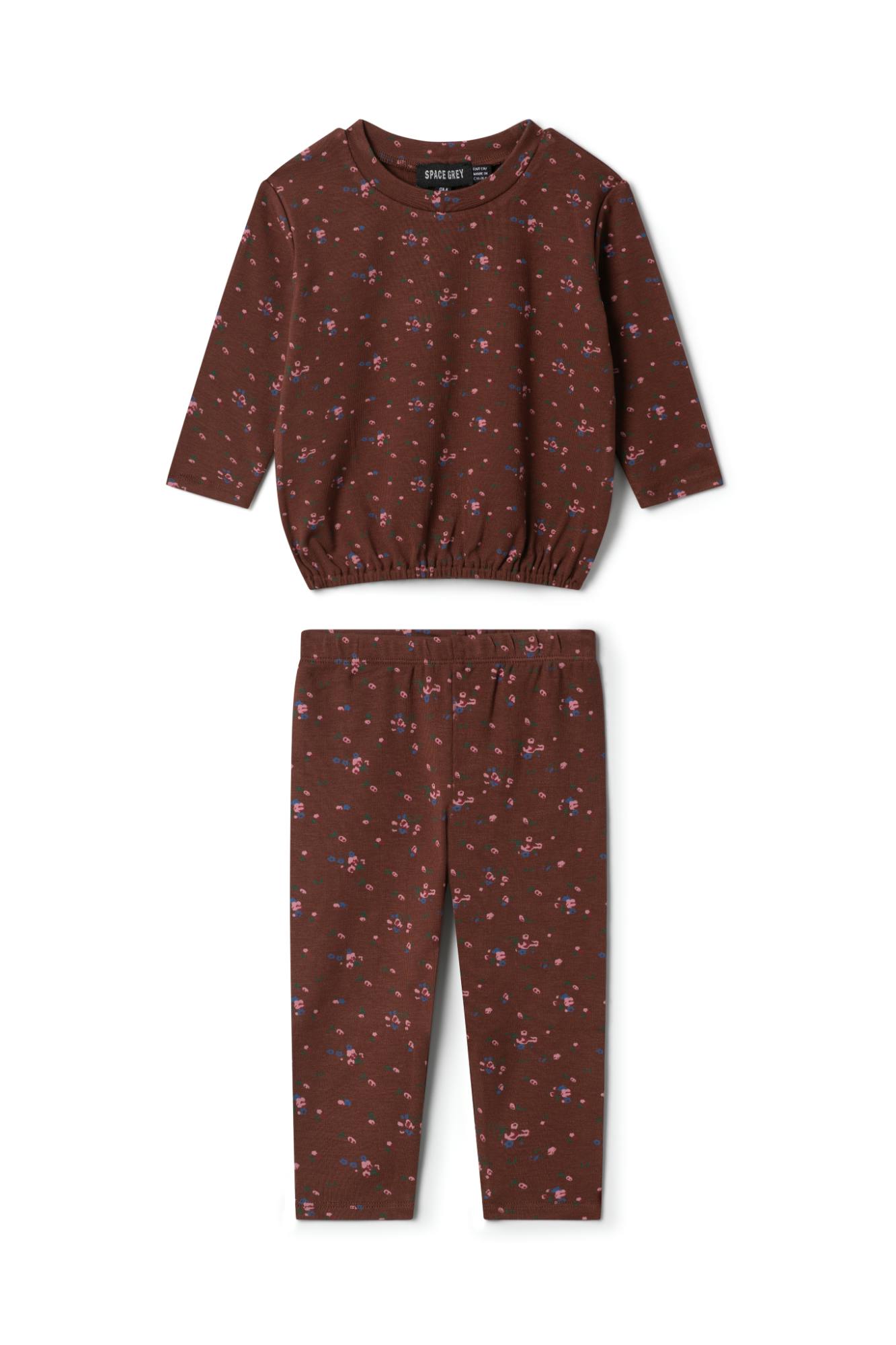 Floral Printed Set Beige