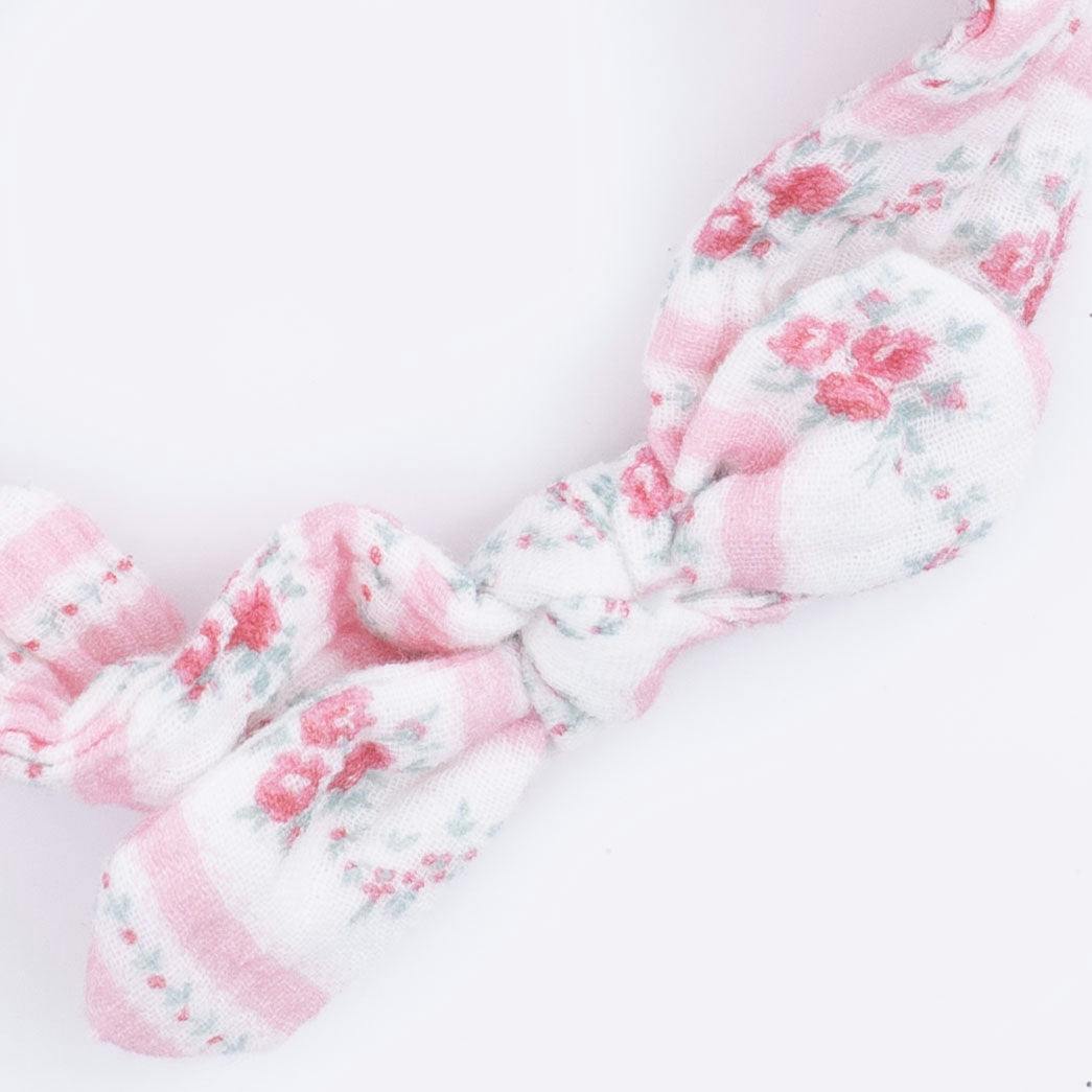 Winding Roses Stripe - Ruffly Strap Overall & Headband