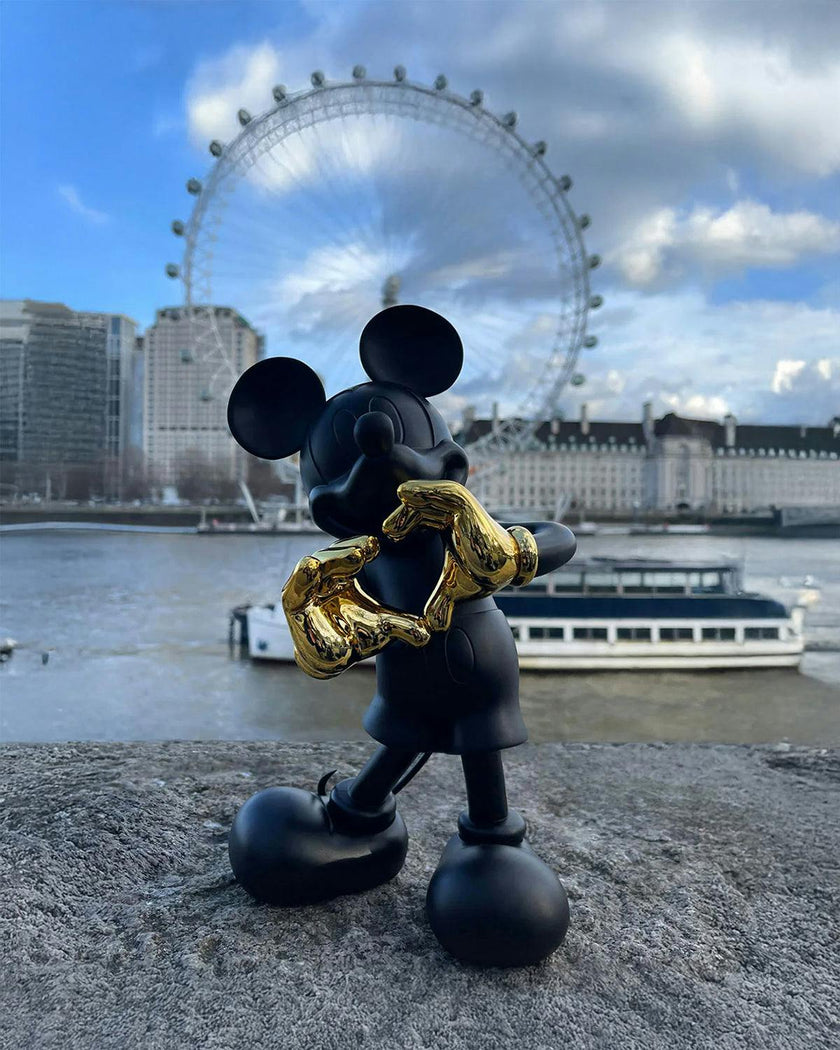 Mickey WITH LOVE Black & Gold 12in