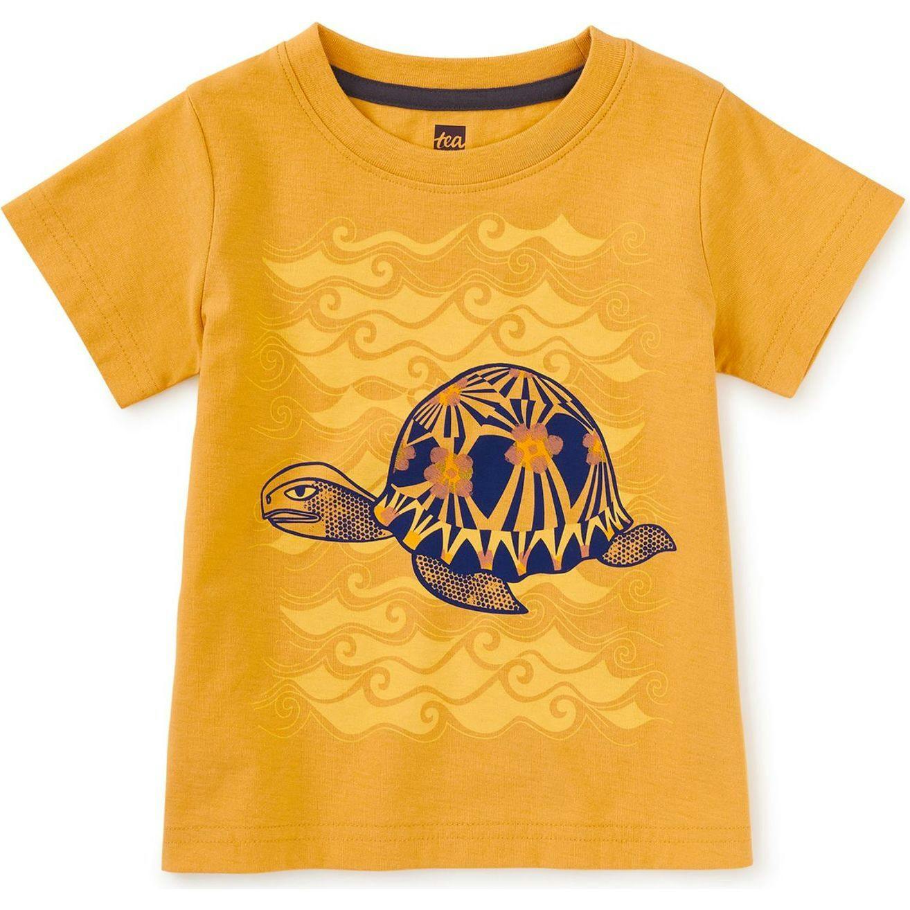 Radiated Tortoise Graphic Tee, Yellow