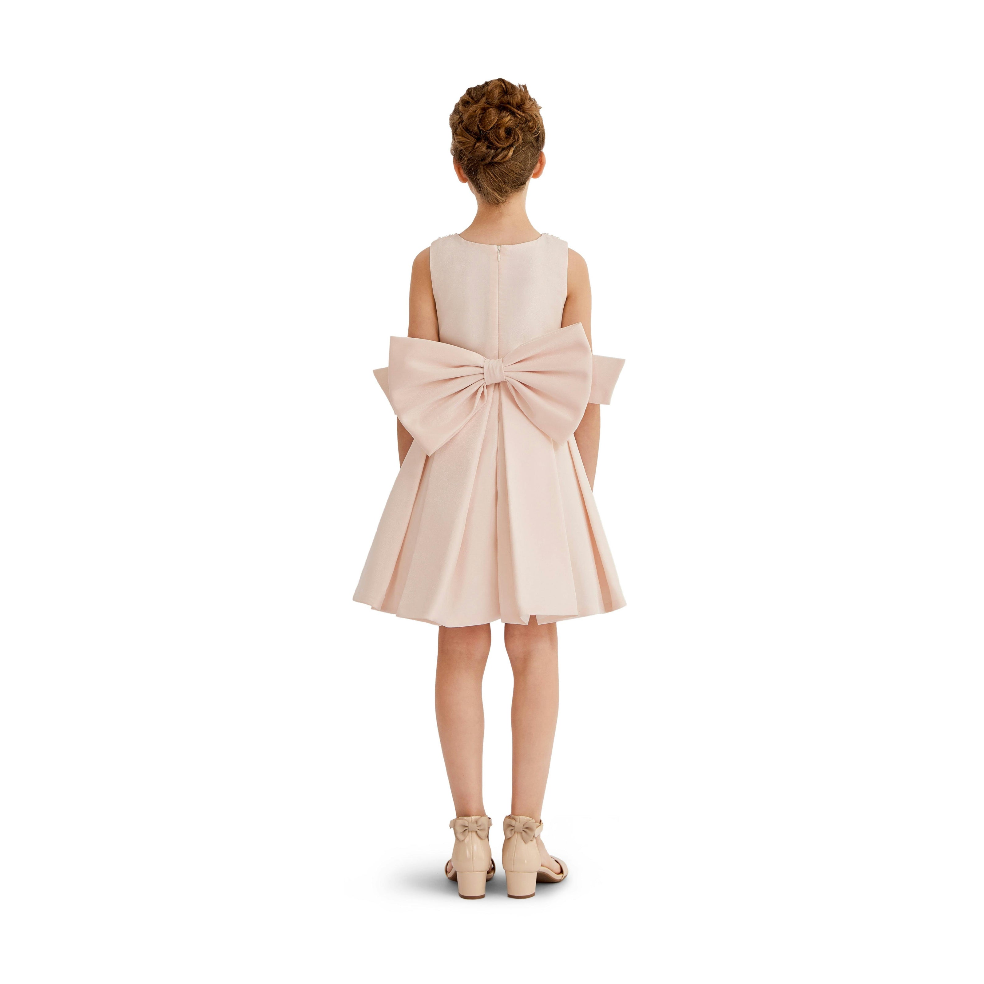 Pink Melinda Pearl Double Bow Dress