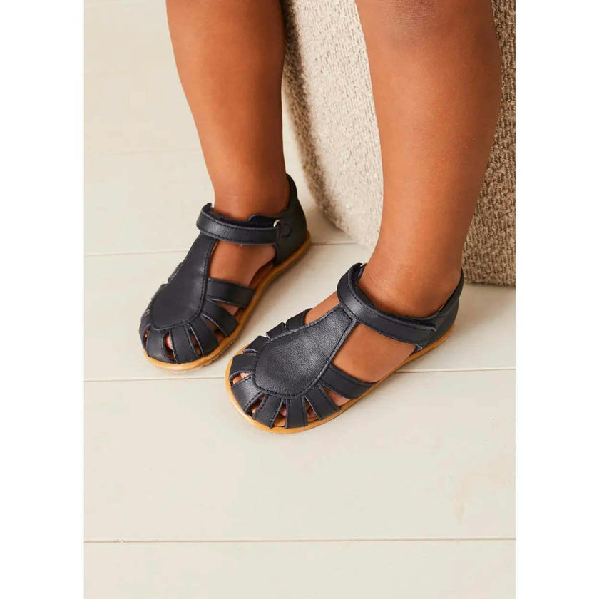 Leather Fishermans Sandals in Navy (21-27EU)