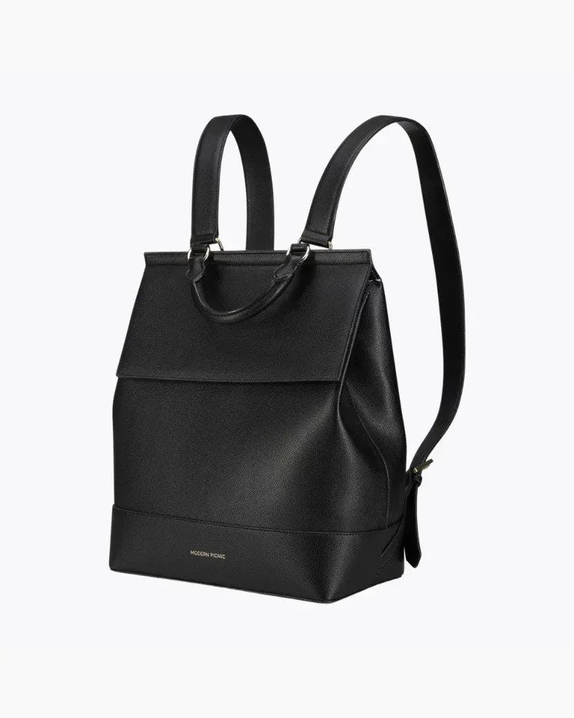 Chic, Stylish Padded Laptop Sleeve Backpack, Black