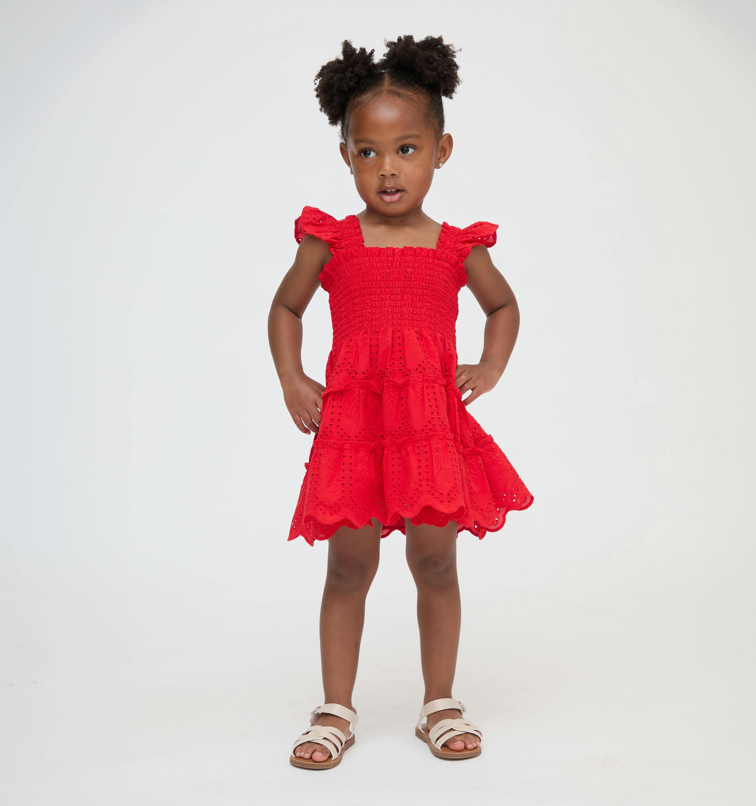 The Baby Ellie Nap Dress - Cherry Trellis Broderie