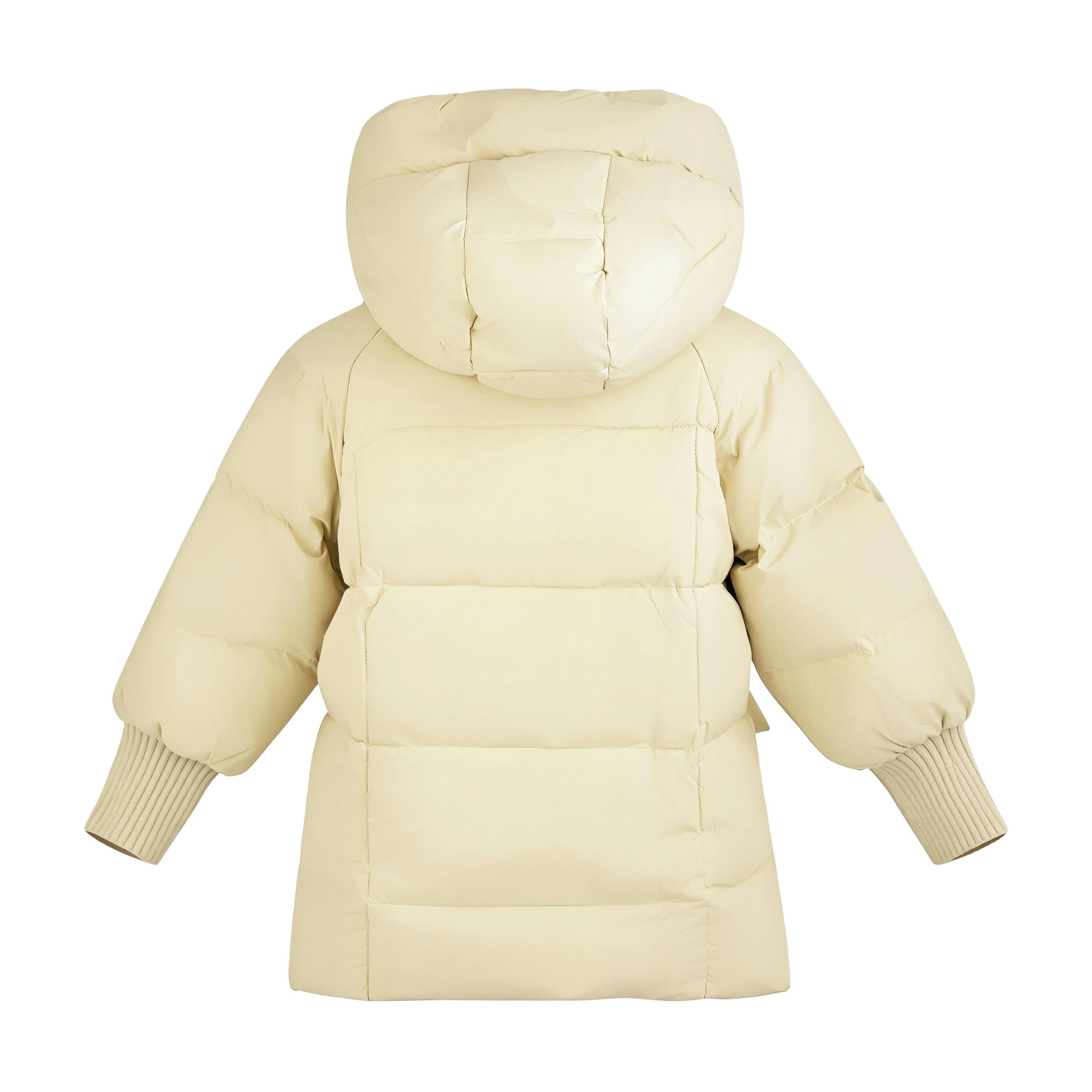 Yellow Quilted Hooded Jacket