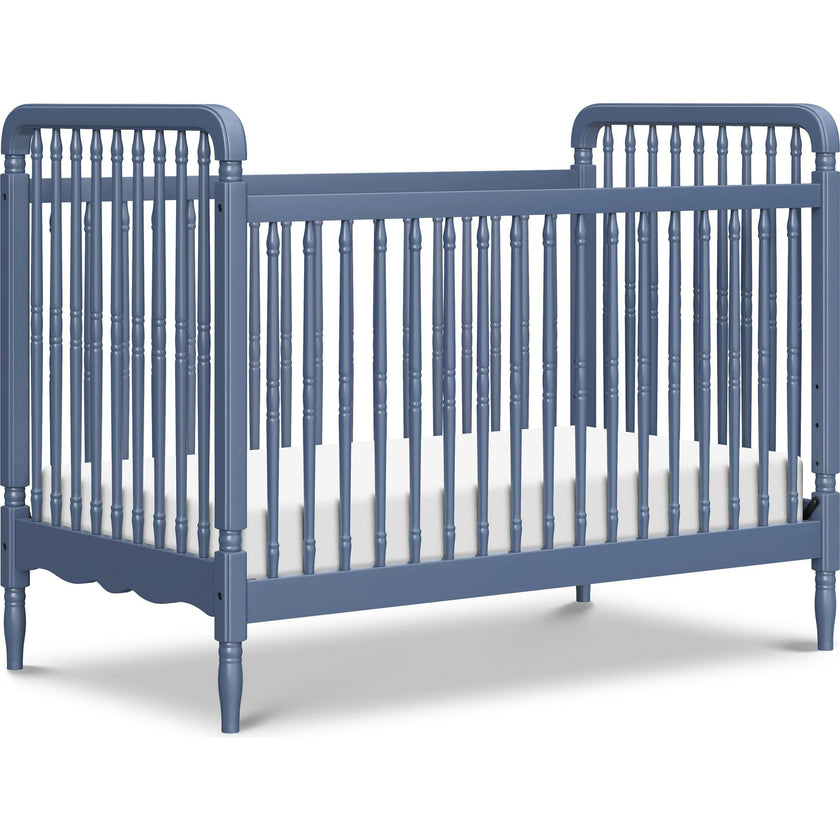 Liberty 3-in-1 Convertible Spindle Crib w/Toddler Bed Conversion Kit in Cove Blue
