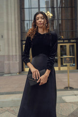VELVET SILK DRESS