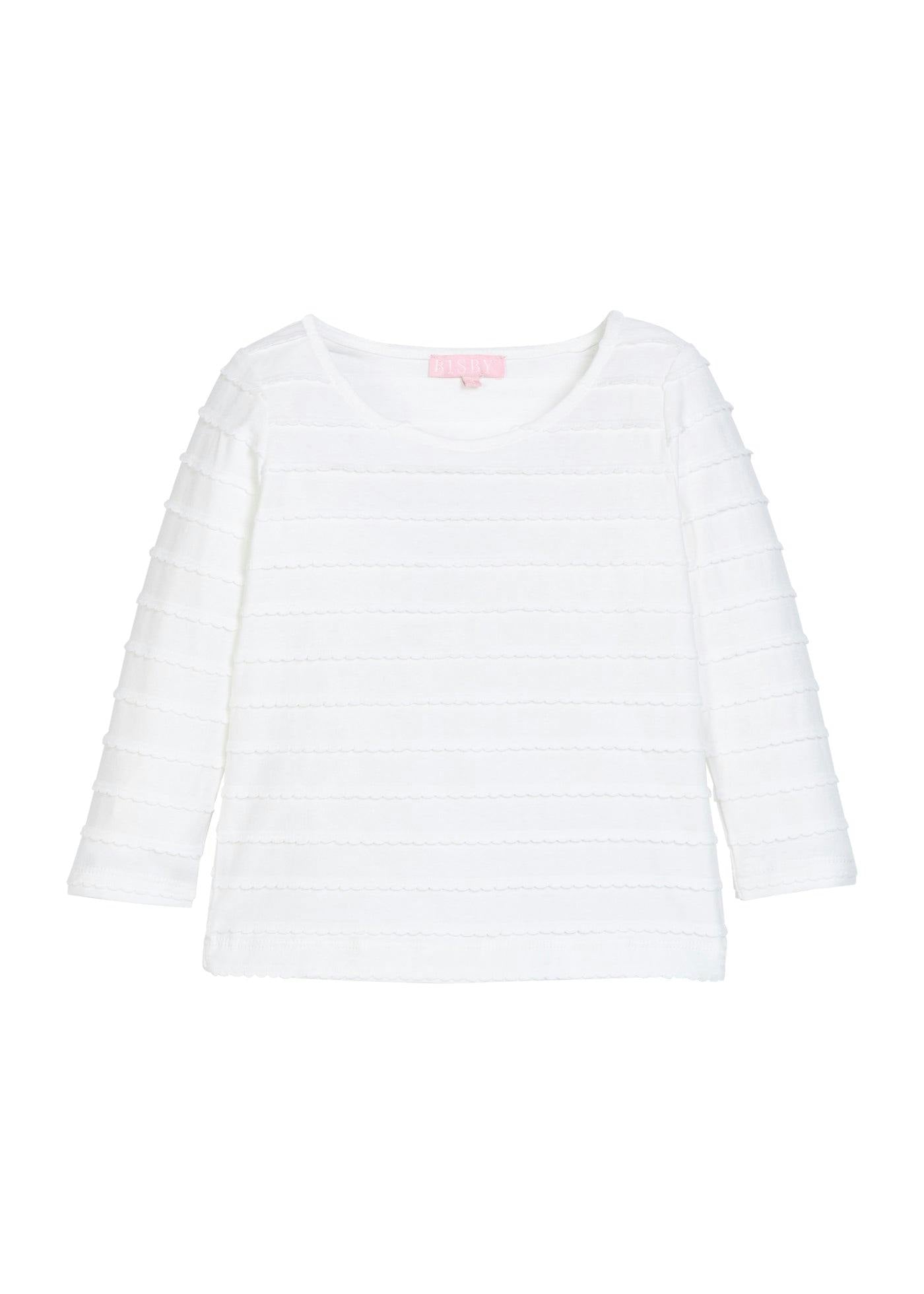 Essential Tee - White Scallop