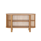 Oak Two Tiered Fluted Shelf