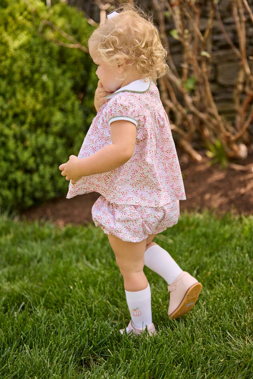 Ruffled Sally Bloomer Set - Pumpkins