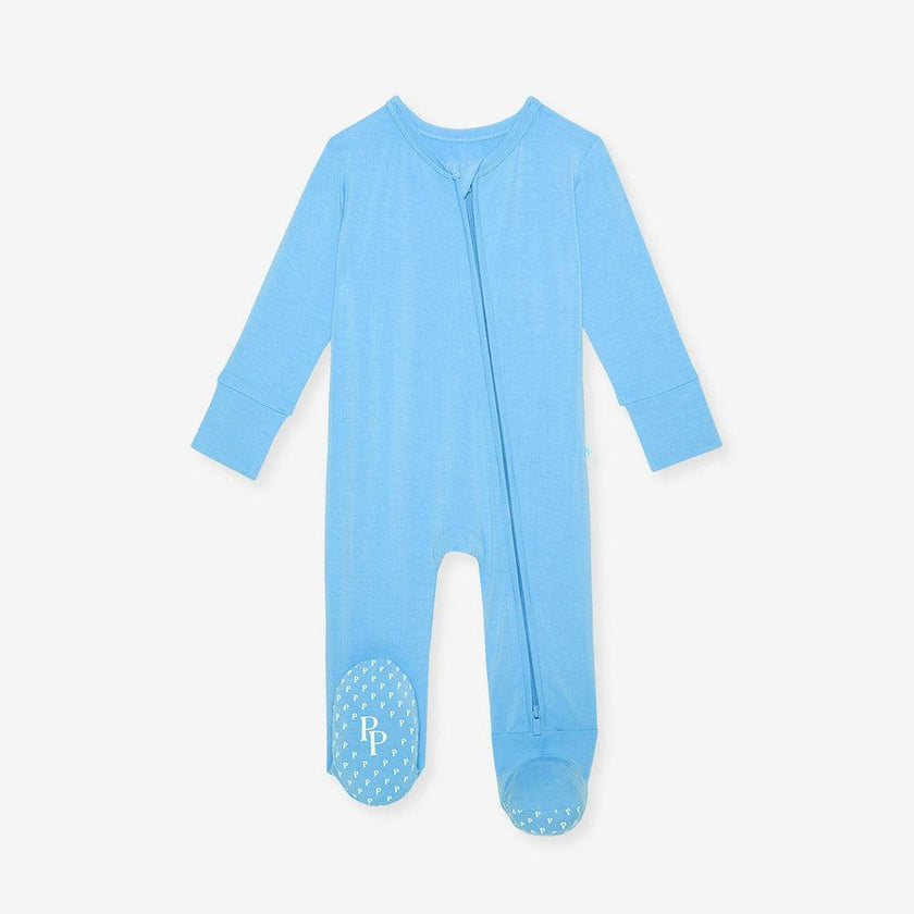 Hattie Blue Footie Zippered One Piece