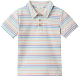 SHIPPING PEACH MULTI STRIPE Polo