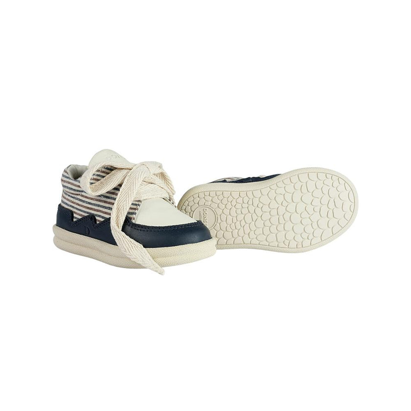 Hansy Sneakers | Navy - Burgundy - Thin Striped