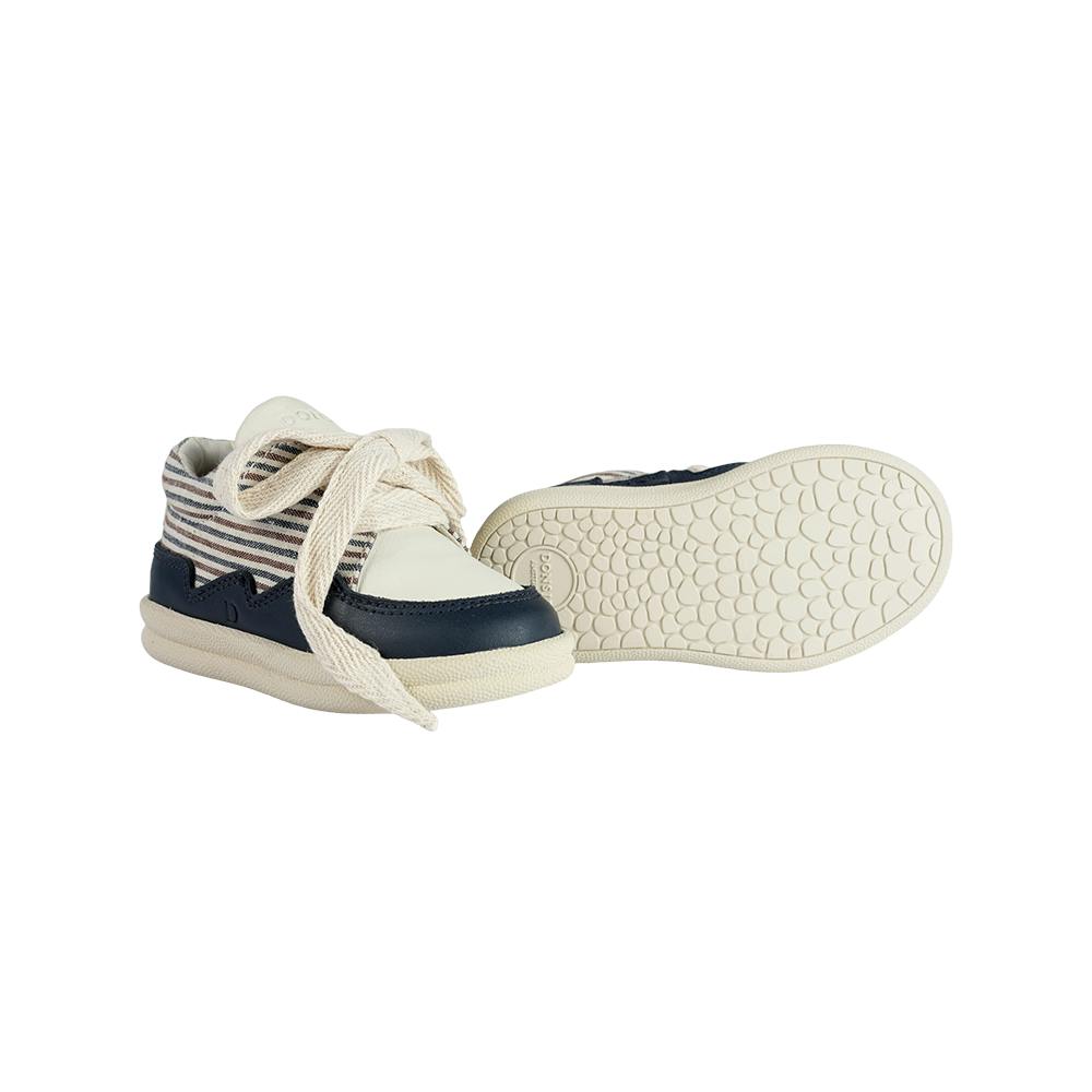 Hansy Sneakers | Navy - Burgundy - Thin Striped