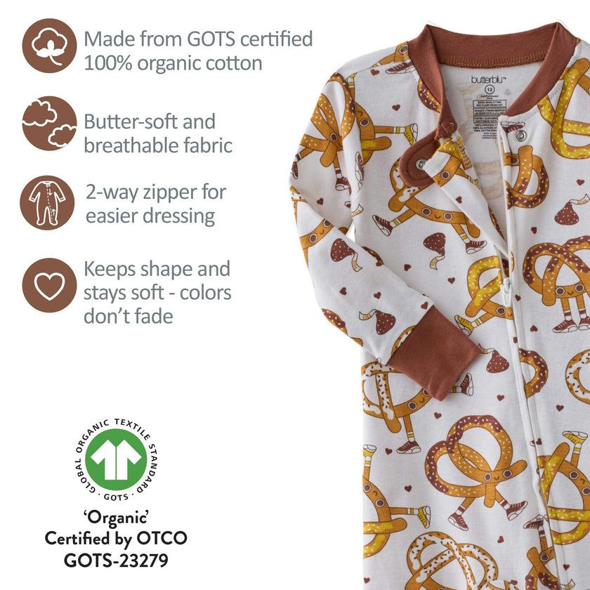 CRUZ Snug-fit Footed Baby Boys Pajamas