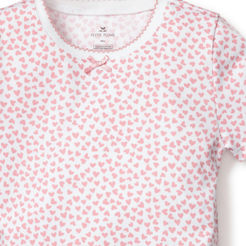 Kid's Pima Snug Fit Pajama Short Set in Sweethearts
