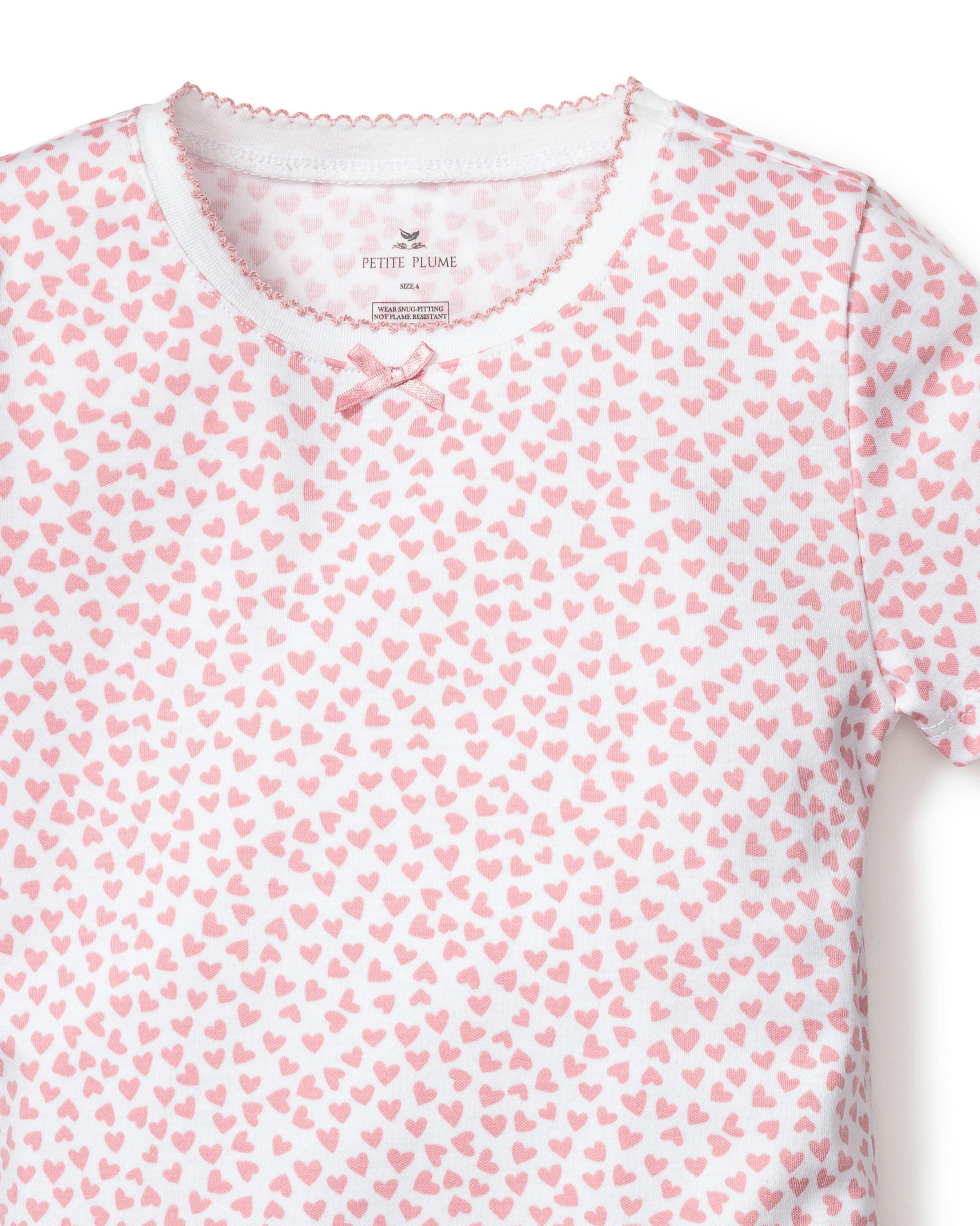 Kid's Pima Snug Fit Pajama Short Set in Sweethearts