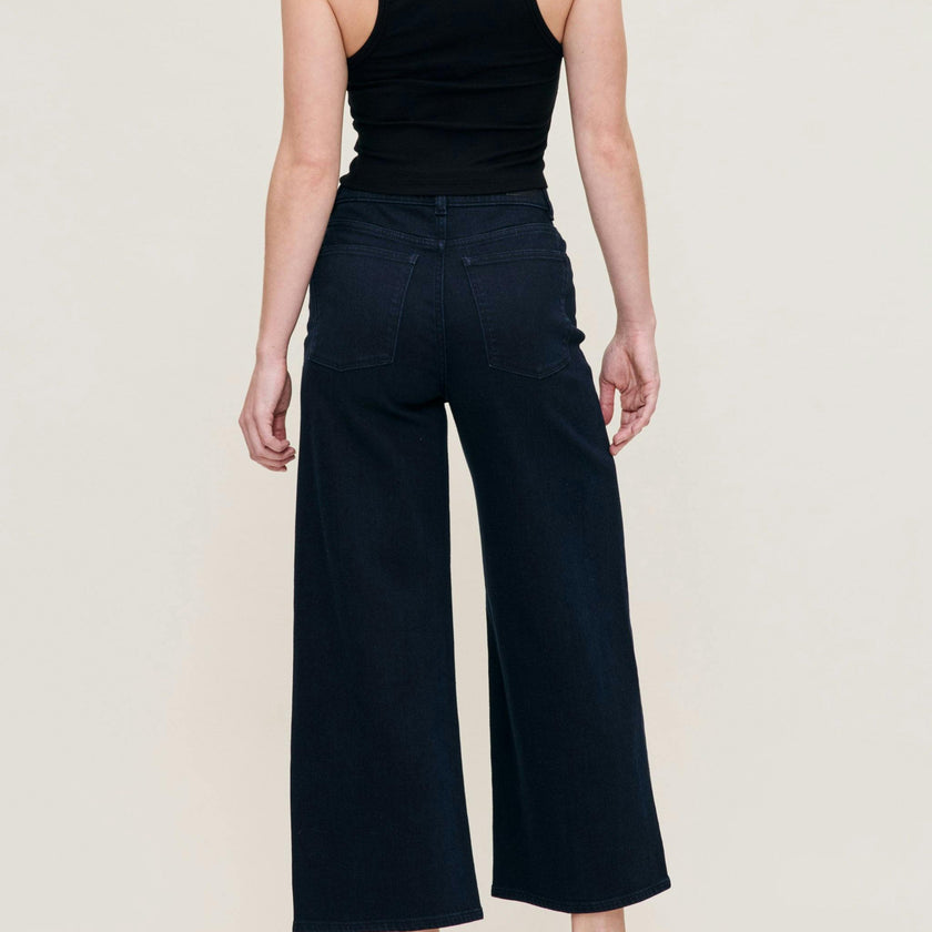 Hepburn Wide Leg Petite High Rise 25" Jeans | Flatiron