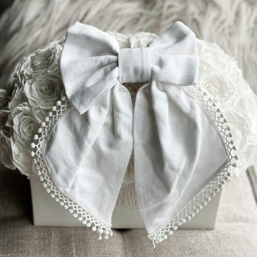 White Jaylin Hair Bow
