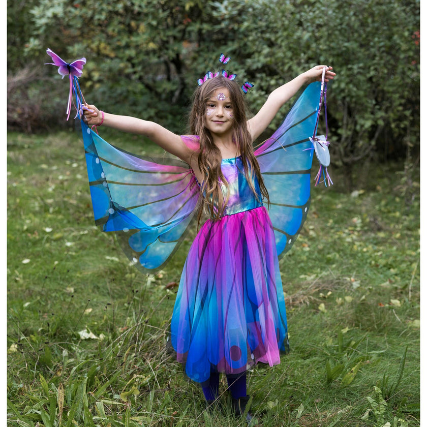Butterfly Twirl Dress with Wings & Headband