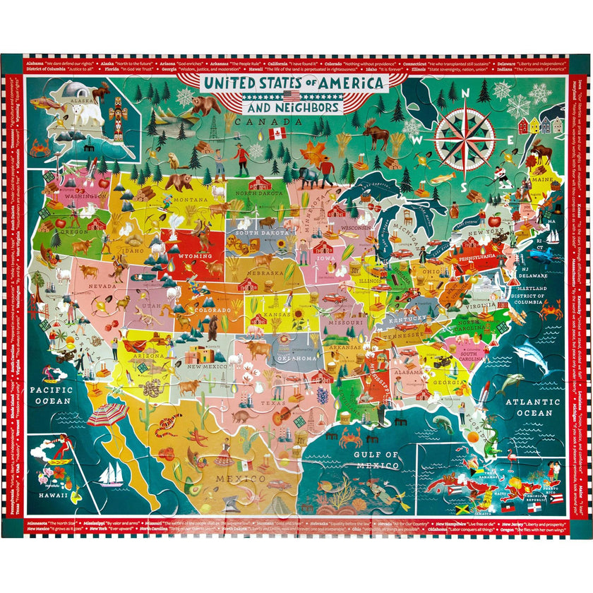 Giant Puzzle: USA Map - 48 Piece