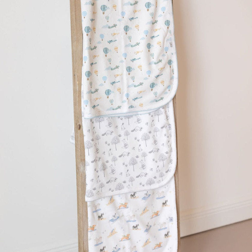 Gray Raccoon Pima Cotton Baby Blanket