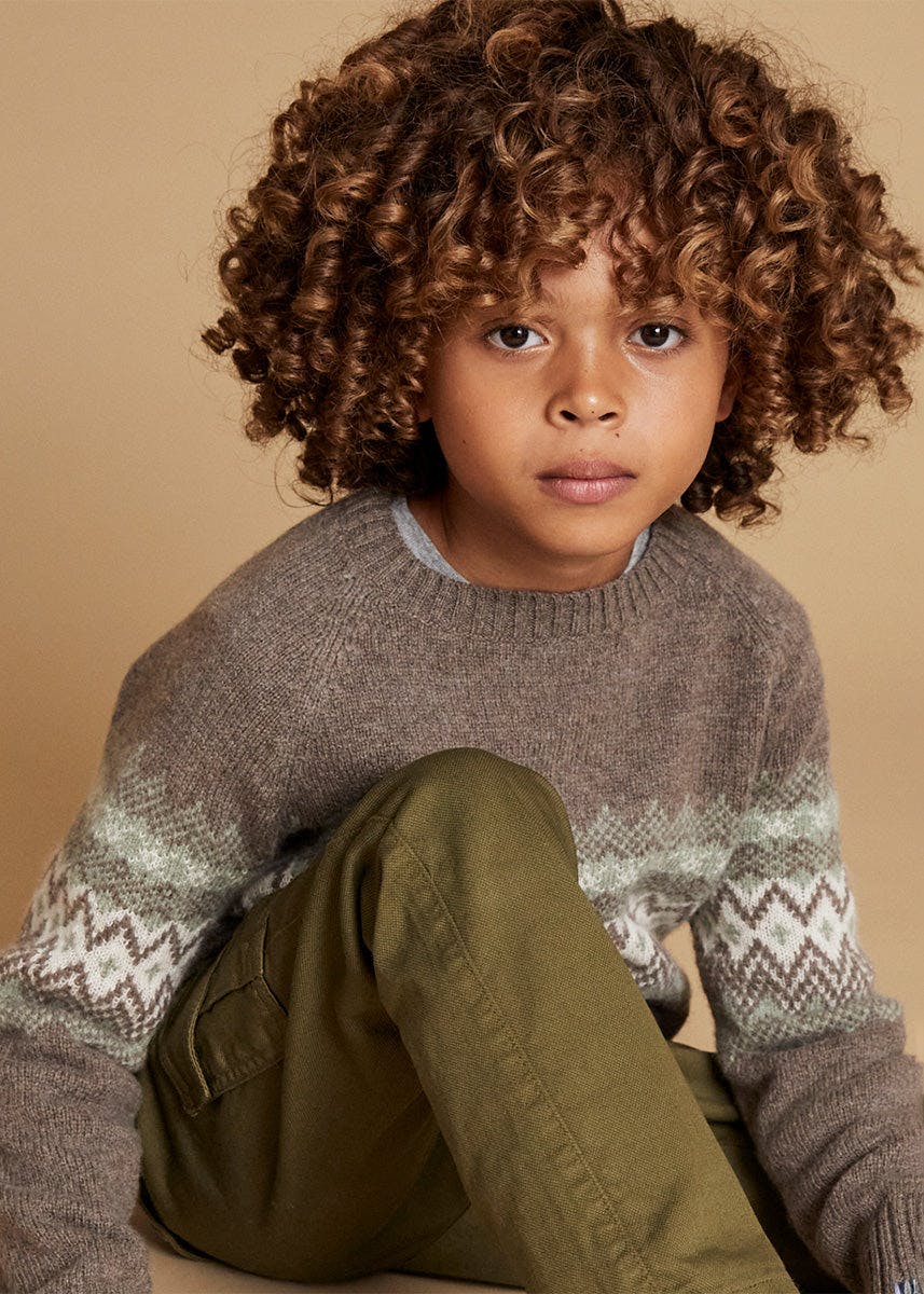 The Nocciola Jacquard Crew