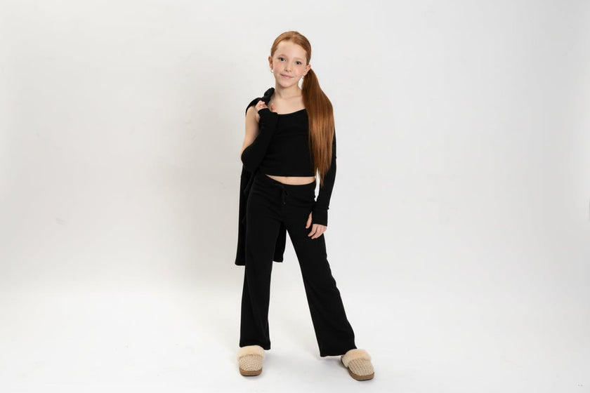 Girls Lucy 3 Piece Rib Sweat Set