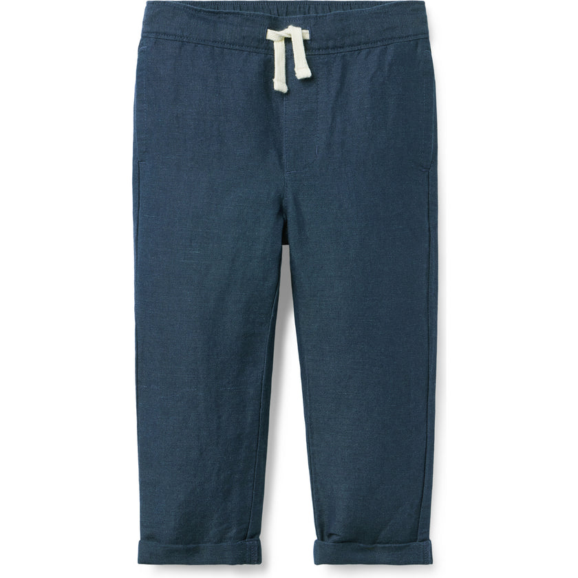 Linen-Cotton Cuffed Pant