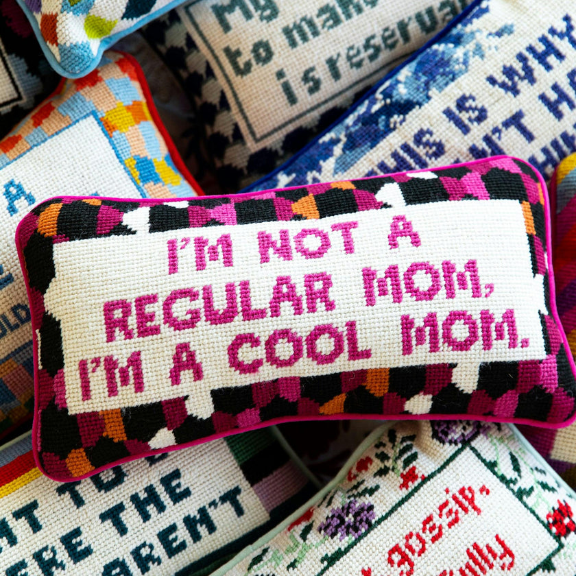 Cool Mom Needlepoint Pillow