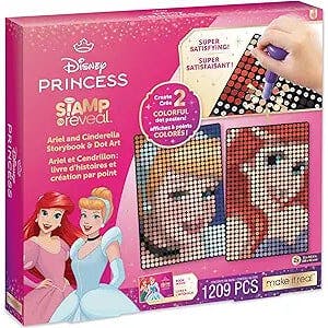 Make It Real: Disney Stamp To Reveal Ariel & Cinderella Storybook & Dot Art