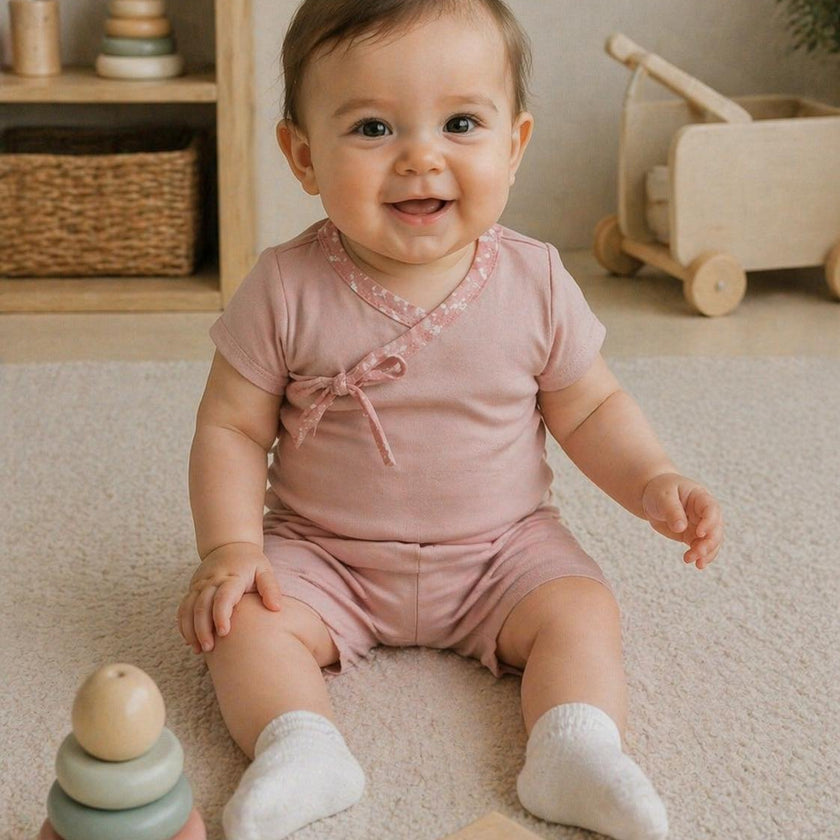 Speckled Wrap Top & Short Set