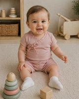 Speckled Wrap Top & Short Set