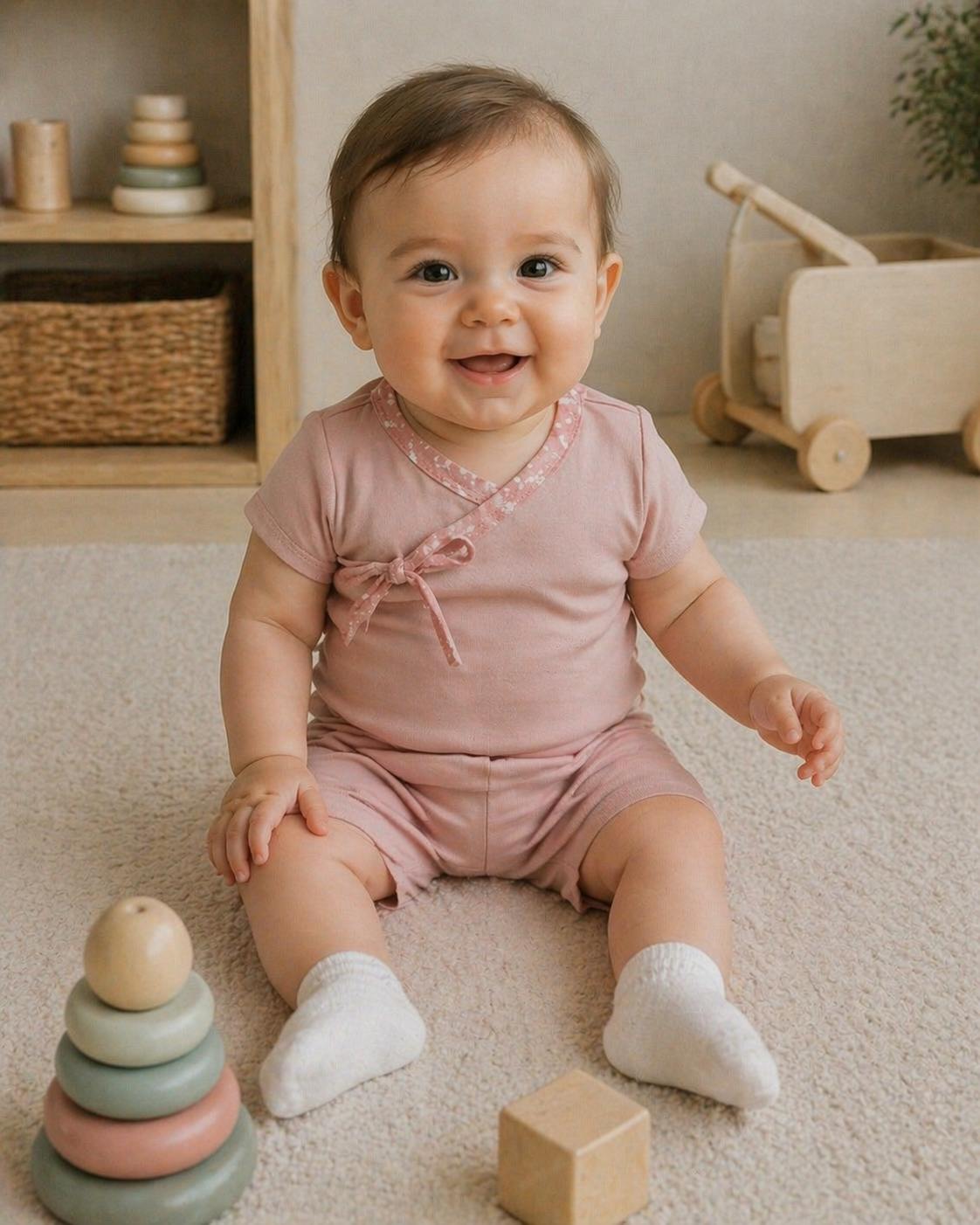 Speckled Wrap Top & Short Set
