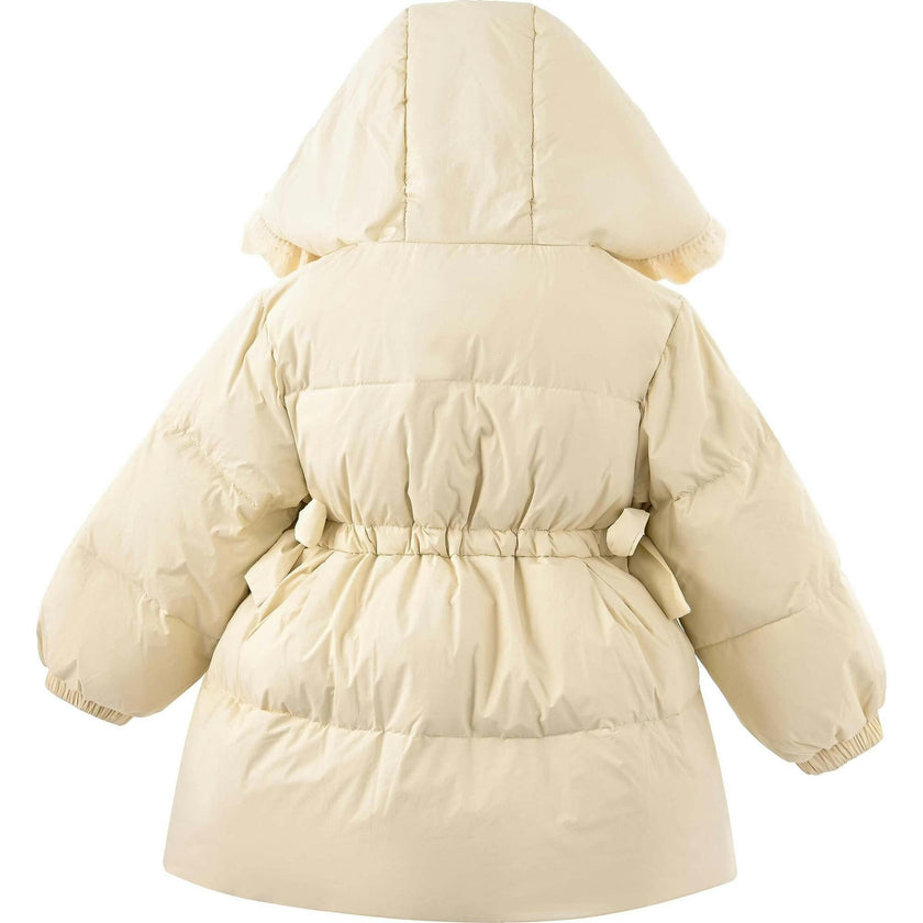 Ruffle-Hood Coat with Matching Scarf
