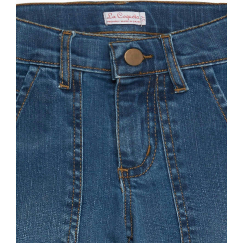 Blue Denim Enola Girl Wide Leg Jeans