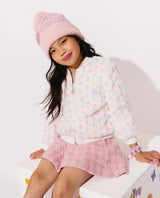 Pastel Bows Fuzzy Bomber
