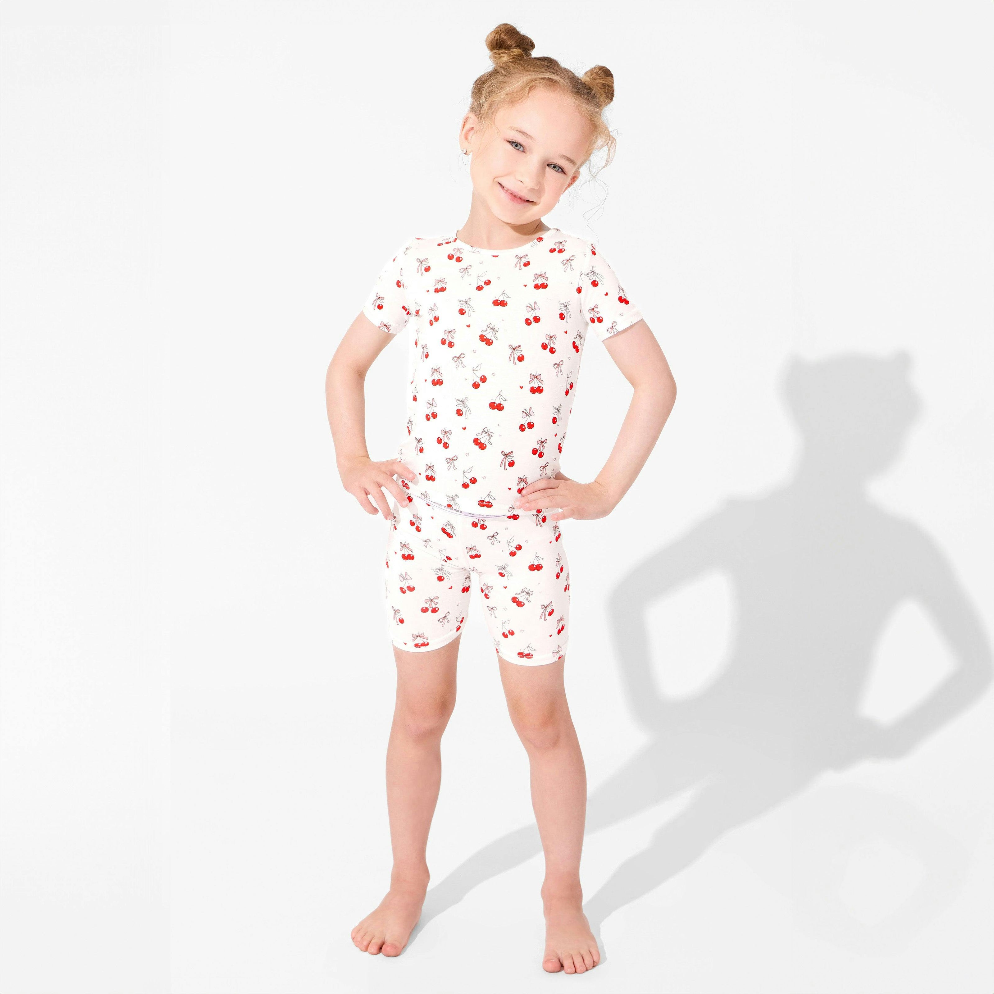 Cherry On Top Bamboo Kids Pajama Short Set