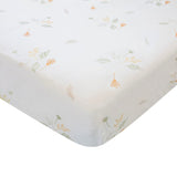 Willow Dainty Leaf Cotton Fitted Crib Sheet