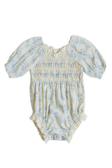 Baby Roselyn Romper in Ivory Porcelain Fleur