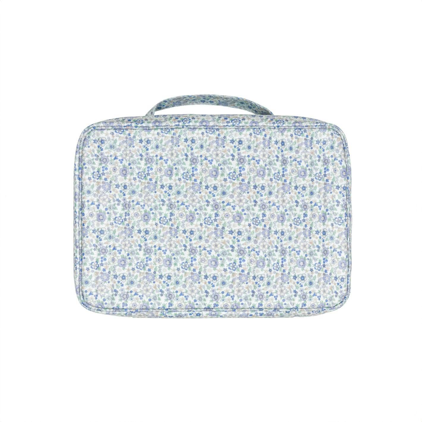 slate floral tri-fold cosmetic case